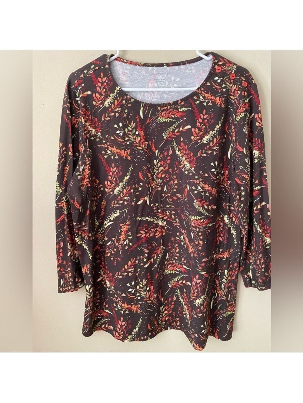 Appleseed’s Floral Print Women's Top L